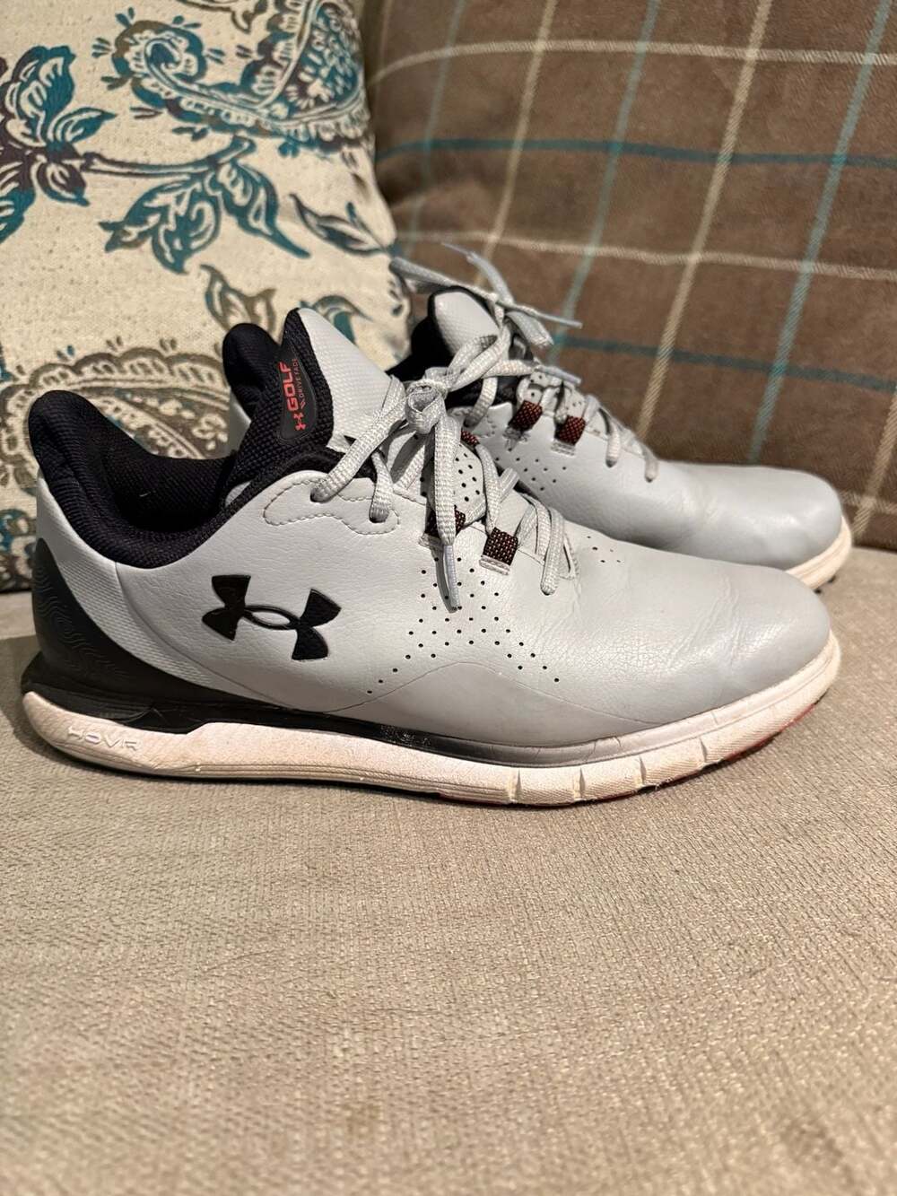 Under Armour HOVR Drive Fade Golf Shoes Size 9 Gray Black